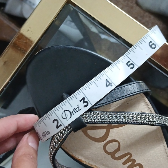 Sam Edelman black chained strappy sandals size 8 - Picture 13 of 14